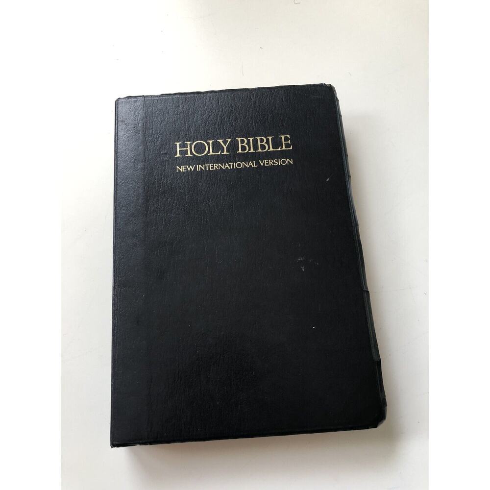 The Holy Bible Thin Compact Red Leather New Testament Zondervan Travel Vintage